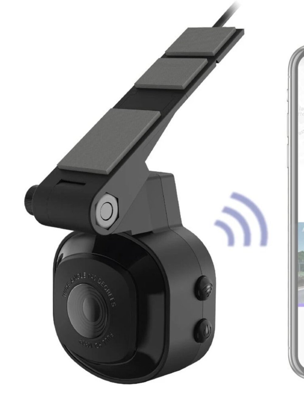 NEXC1 Smart Dash Cam Smart Dash Cam Powered by Nexar with Adhesive Base